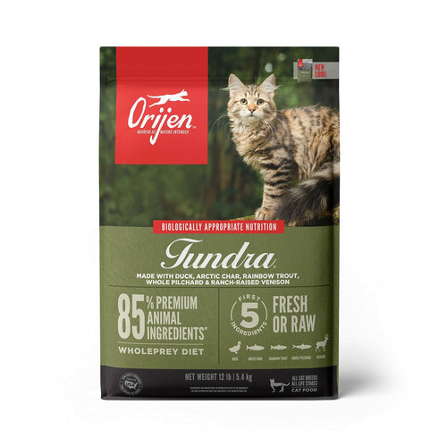 Aliments pour chat Orijen Tundra Adulte Poisson Veau Canard Sanglier Chèvre 5,4 kg
