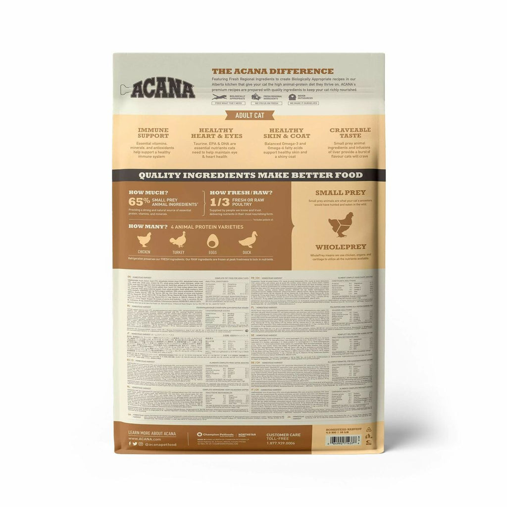 Aliments pour chat Acana Poulet Dinde Canard 4,5 Kg