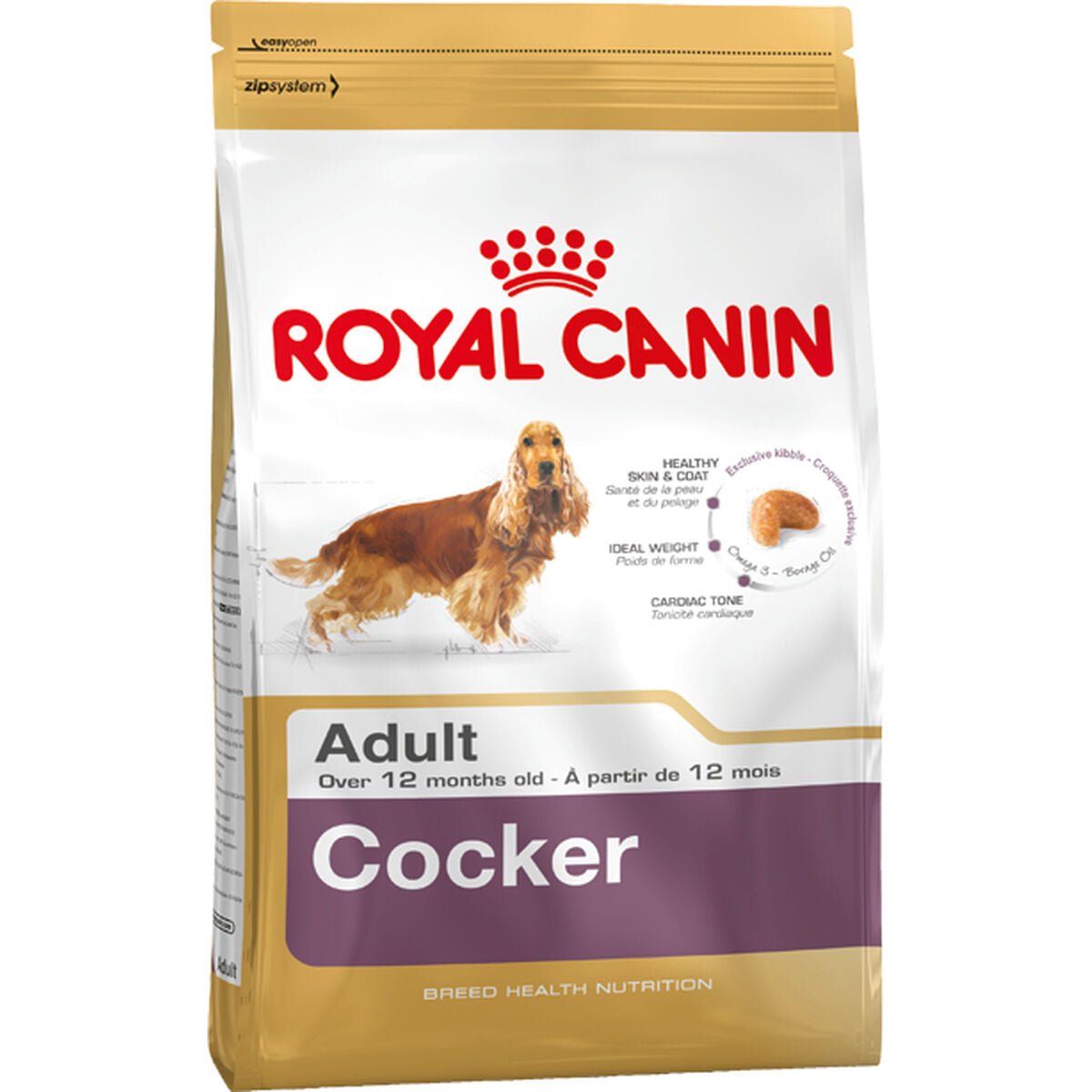 Nourriture Royal Canin Cocker Adult Adulte Poulet Riz Maïs 12 kg