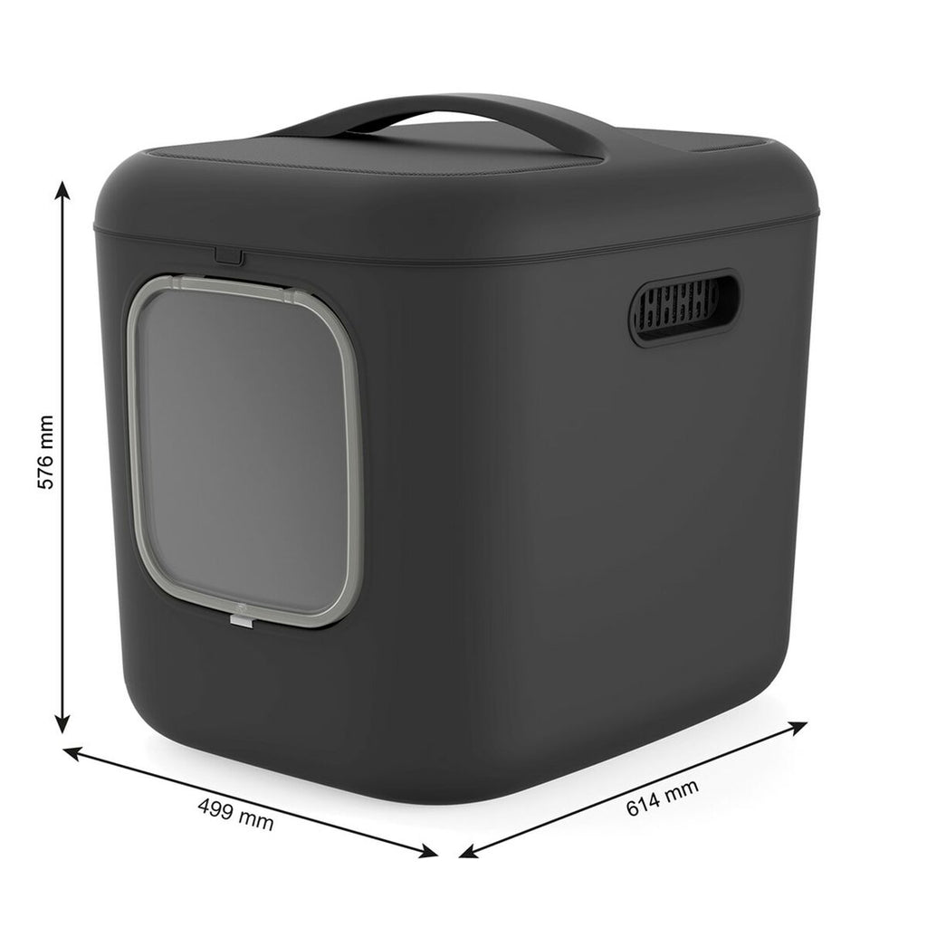 Bac à litière pour chats Rotho Biala XL anthracite Anthracite Plastique