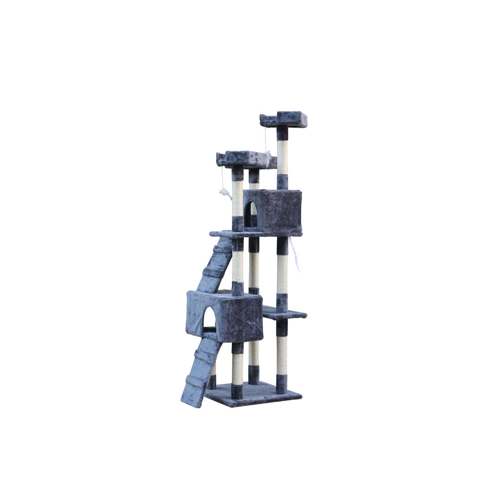 Arbre à chat Gloria Nilo Gris Polyester Bois Papier Plastique Sisal 7,5 cm