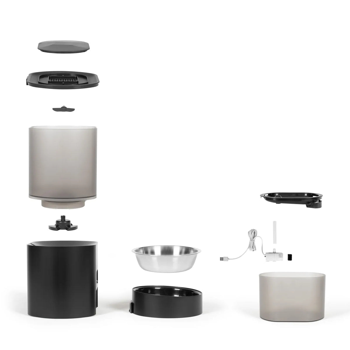 PET107 — Distributeur de croquettes + fontaine à eau — LIVOO