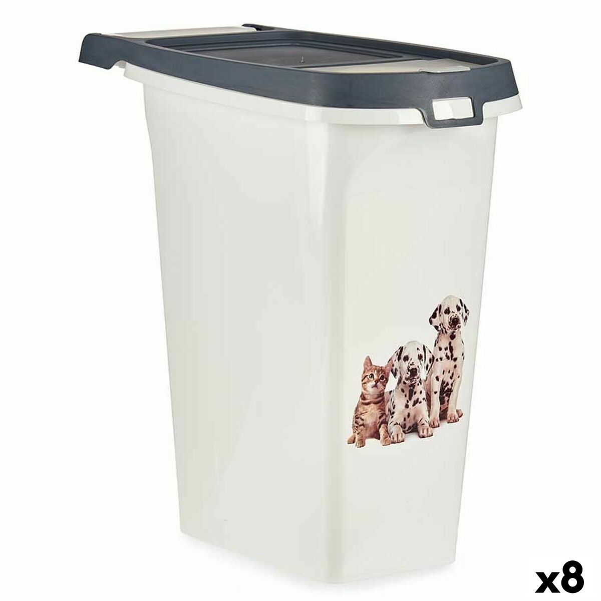 Distributeur Mascow Anthracite 10 L Animaux de compagnie (8 Unités)